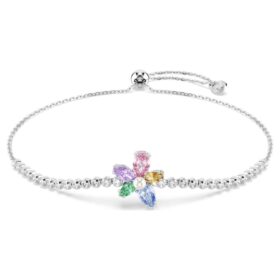 Ariana Grande X Swarovski Bracelet Mixed Cuts, Flower, Multicolored, Rhodium Plated Ariana Grande X Swarovski Bracelet Mixed Cuts, Flower, Multicolored, Rhodium Plated