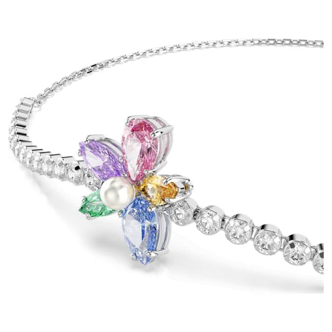 Ariana Grande X Swarovski Bracelet Mixed Cuts, Flower, Multicolored, Rhodium Plated Ariana Grande X Swarovski Bracelet Mixed Cuts, Flower, Multicolored, Rhodium Plated