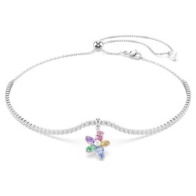 Ariana Grande X Swarovski Choker Mixed Cuts, Flower, Multicolored, Rhodium Plated Ariana Grande X Swarovski Choker Mixed Cuts, Flower, Multicolored, Rhodium Plated