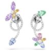 Ariana Grande X Swarovski Drop Earrings with Ear Jacket Mixed Cuts, Dragonfly, Flower, Multicolored, Rhodium Plated Ariana Grande X Swarovski Drop Earrings with Ear Jacket Mixed Cuts, Dragonfly, Flower, Multicolored, Rhodium Plated