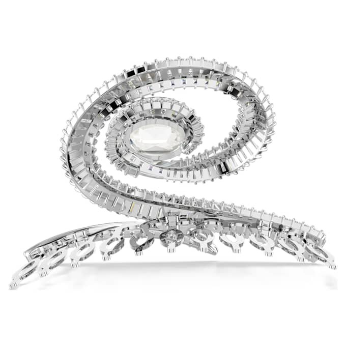 Ariana Grande X Swarovski Hair Clip Baguette Cut, White, Rhodium Plated Ariana Grande X Swarovski Hair Clip Baguette Cut, White, Rhodium Plated