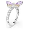 Ariana Grande X Swarovski Motif Ring Mixed Cuts, Dragonfly, Multicolored, Rhodium Plated