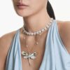 Ariana Grande X Swarovski Necklace Round Cut, Flower, White, Rhodium Plated Ariana Grande X Swarovski Necklace Round Cut, Flower, White, Rhodium Plated