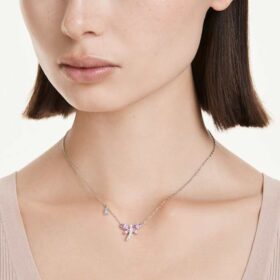 Ariana Grande X Swarovski Pendant Mixed Cuts, Dragonfly, Multicolored, Rhodium Plated