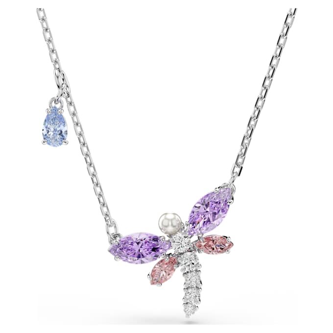 Ariana Grande X Swarovski Pendant Mixed Cuts, Dragonfly, Multicolored, Rhodium Plated Ariana Grande X Swarovski Pendant Mixed Cuts, Dragonfly, Multicolored, Rhodium Plated