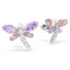 Ariana Grande X Swarovski Stud Earrings Mixed Cuts, Dragonfly, Multicolored, Rhodium Plated