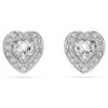 Ariana Grande X Swarovski Stud Earrings Mixed Cuts, Heart, White, Rhodium Plated