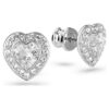 Ariana Grande X Swarovski Stud Earrings Mixed Cuts, Heart, White, Rhodium Plated