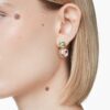 Chroma Drop Earrings Cushion Cut, Multicolored, Gold-Tone Plated