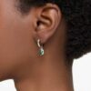 Chroma Drop Earrings Pear Cut, Green, Gold-Tone Plated