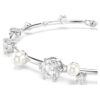Constella Bracelet Crystal Pearl, Round Cuts, White, Rhodium Plated