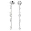 Constella Drop Earrings Crystal Pearl, Round Cuts, White, Rhodium Plated Constella Drop Earrings Crystal Pearl, Round Cuts, White, Rhodium Plated