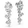 Constella Drop Earrings Mixed Cuts, White, Rhodium Plated Constella Drop Earrings Mixed Cuts, White, Rhodium Plated