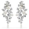 Constella Earrings Crystal Pearl, Round Cut, White, Rhodium Plated Constella Earrings Crystal Pearl, Round Cut, White, Rhodium Plated