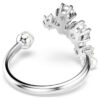 Constella Open Ring Crystal Pearl, Round Cuts, White, Rhodium Plated Constella Open Ring Crystal Pearl, Round Cuts, White, Rhodium Plated