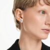 Constella Stud Earrings Round Cut, White, Rhodium Plated Constella Stud Earrings Round Cut, White, Rhodium Plated
