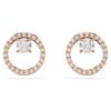 Constella Stud Earrings Round Cut, White, Rose Gold-Tone Plated Constella Stud Earrings Round Cut, White, Rose Gold-Tone Plated
