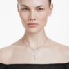 Constella Y Necklace Crystal Pearl, Round Cuts, White, Rhodium Plated Constella Y Necklace Crystal Pearl, Round Cuts, White, Rhodium Plated
