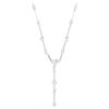Constella Y Necklace Crystal Pearl, Round Cuts, White, Rhodium Plated Constella Y Necklace Crystal Pearl, Round Cuts, White, Rhodium Plated