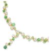 Constella Y Necklace Mixed Cuts, Green, Gold-Tone Plated Constella Y Necklace Mixed Cuts, Green, Gold-Tone Plated
