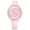Crystalline Aura Watch Swiss Made, Leather Strap, Pink, Rose Gold-Tone Finish Crystalline Aura Watch Swiss Made, Leather Strap, Pink, Rose Gold-Tone Finish