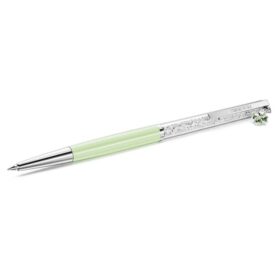 Crystalline Ballpoint Pen Clover, Green, Green Lacquered, Chrome Plated