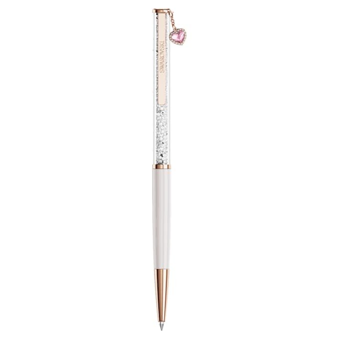 Crystalline Ballpoint Pen Heart, Pink, Pink Lacquered, Rose Gold-Tone Plated Crystalline Ballpoint Pen Heart, Pink, Pink Lacquered, Rose Gold-Tone Plated