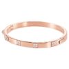 Dextera Bangle Pavé, White, Rose Gold-Tone Plated Dextera Bangle Pavé, White, Rose Gold-Tone Plated