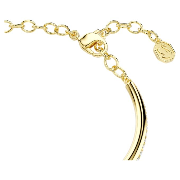 Dextera Bangle Round Cut, White, Gold-Tone Plated Dextera Bangle Round Cut, White, Gold-Tone Plated