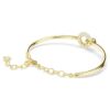 Dextera Bangle Round Cut, White, Gold-Tone Plated Dextera Bangle Round Cut, White, Gold-Tone Plated