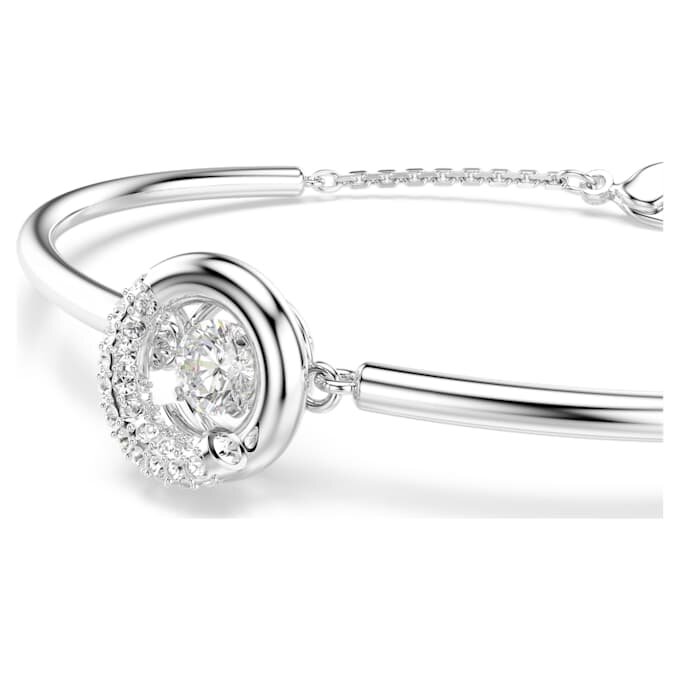 Dextera Bangle Round Cut, White, Rhodium Plated Dextera Bangle Round Cut, White, Rhodium Plated