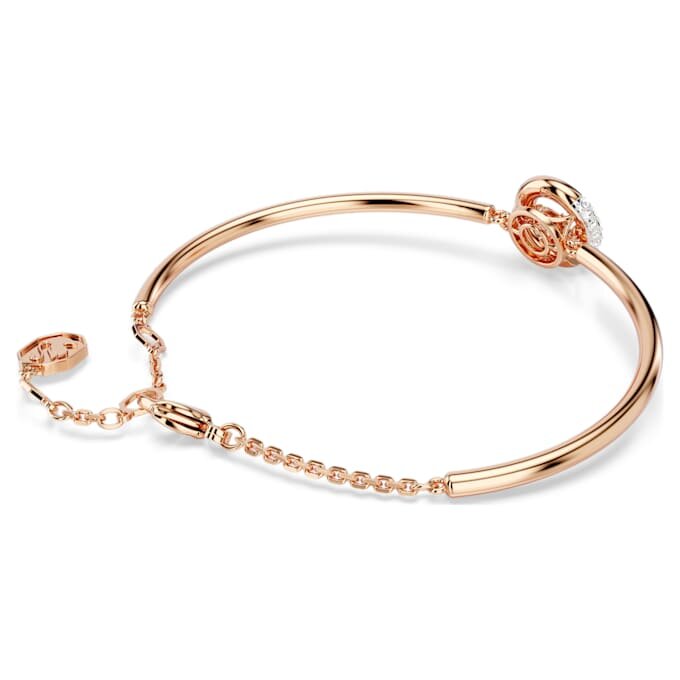 Dextera Bangle Round Cut, White, Rose Gold-Tone Plated Dextera Bangle Round Cut, White, Rose Gold-Tone Plated