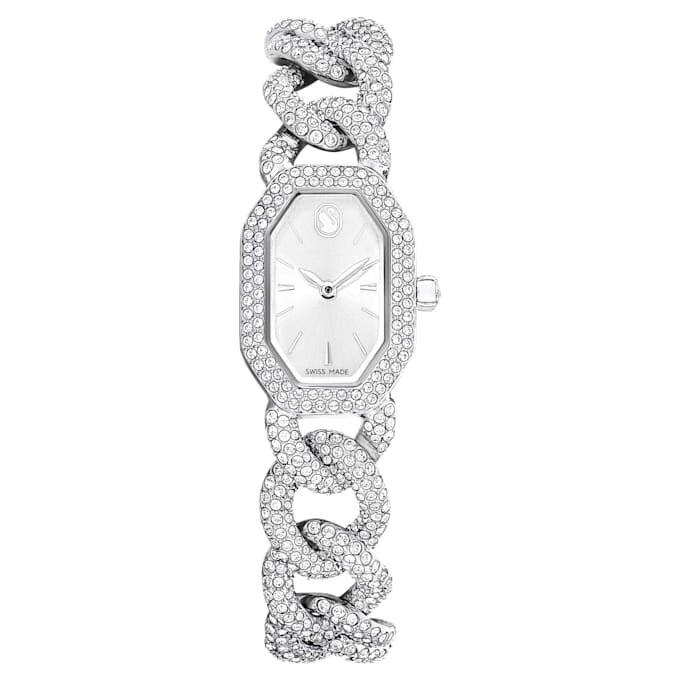 Dextera Chain Watch Swiss Made, Crystal Bracelet, Silver Tone, Stainless Steel Dextera Chain Watch Swiss Made, Crystal Bracelet, Silver Tone, Stainless Steel