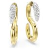 Dextera Earrings Round Cut, White, Mixed Metal Finish Dextera Earrings Round Cut, White, Mixed Metal Finish