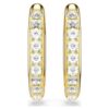 Dextera Hoop Earrings Octagon Shape, Round Cut, Medium, White, Gold-Tone Plated Dextera Hoop Earrings Octagon Shape, Round Cut, Medium, White, Gold-Tone Plated
