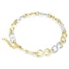 Dextera Necklace Round Cut, Chain, White, Mixed Metal Finish Dextera Necklace Round Cut, Chain, White, Mixed Metal Finish