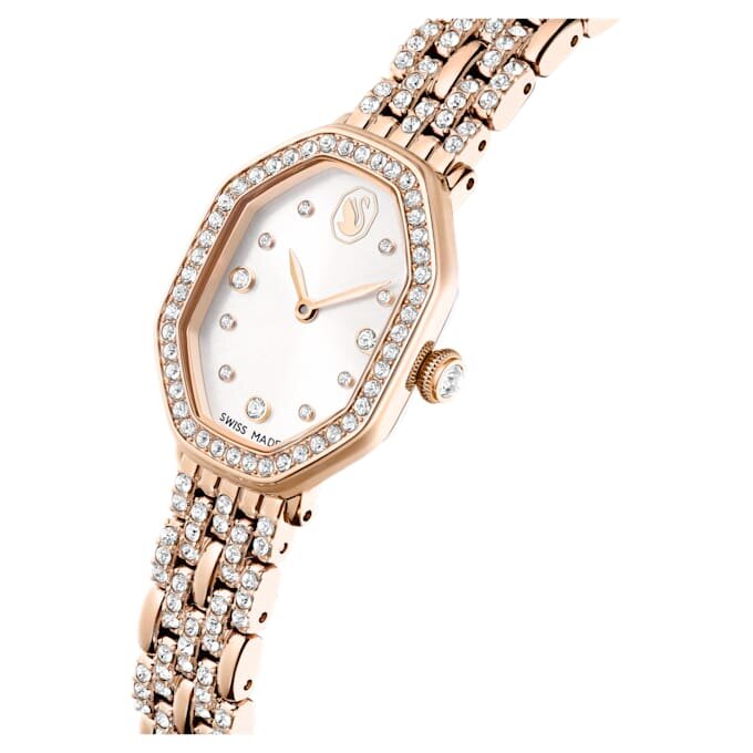 Dextera Octagon Watch Swiss Made, Metal Bracelet, Gold Tone, Rose Gold-Tone Finish Dextera Octagon Watch Swiss Made, Metal Bracelet, Gold Tone, Rose Gold-Tone Finish
