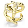 Dextera Open Ring Round Cut, White, Gold-Tone Plated