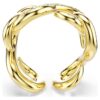 Dextera Open Ring Round Cut, White, Gold-Tone Plated