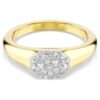Dextera Ring Mixed Cuts, White, Gold-Tone Plated