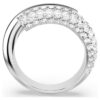 Dextera Ring White, Rhodium Plated