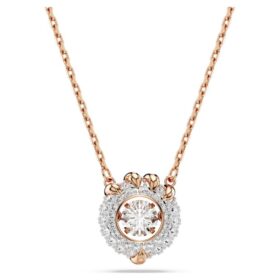 Dragon & Phoenix Pendant Dragon’s Claw, White, Rose Gold-Tone Plated
