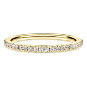 Eternity Band Ring Lab-Grown Diamonds 0.2 Ct Tw, Round Shape, 14K Yellow Gold Eternity Band Ring Lab-Grown Diamonds 0.2 Ct Tw, Round Shape, 14K Yellow Gold