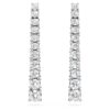 Eternity Drop Earrings Lab-Grown Diamonds 1.3 Ct Tw, Round Shape, 14K White Gold Eternity Drop Earrings Lab-Grown Diamonds 1.3 Ct Tw, Round Shape, 14K White Gold