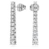 Eternity Drop Earrings Lab-Grown Diamonds 1.3 Ct Tw, Round Shape, 14K White Gold Eternity Drop Earrings Lab-Grown Diamonds 1.3 Ct Tw, Round Shape, 14K White Gold