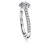 Eternity Halo Solitaire Ring Lab-Grown Diamonds 0.45 Ct Tw, Round Shape, Sterling Silver