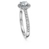 Eternity Halo Solitaire Ring Lab-Grown Diamonds 0.8 Ct Tw, Round Shape, 14K White Gold Eternity Halo Solitaire Ring Lab-Grown Diamonds 0.8 Ct Tw, Round Shape, 14K White Gold