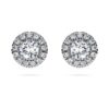 Eternity Halo Stud Earrings Lab-Grown Diamonds 0.75 Ct Tw, Round Shape, 14K White Gold Eternity Halo Stud Earrings Lab-Grown Diamonds 0.75 Ct Tw, Round Shape, 14K White Gold