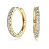 Eternity Hoop Earrings Lab-Grown Diamonds 0.5 Ct Tw, Round Shape, 14K Yellow Gold Eternity Hoop Earrings Lab-Grown Diamonds 0.5 Ct Tw, Round Shape, 14K Yellow Gold