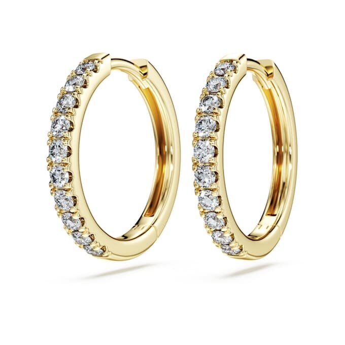 Eternity Hoop Earrings Lab-Grown Diamonds 0.5 Ct Tw, Round Shape, 14K Yellow Gold Eternity Hoop Earrings Lab-Grown Diamonds 0.5 Ct Tw, Round Shape, 14K Yellow Gold